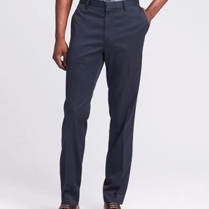 Banana Republic Mens 34x34 Non Iron Modern Slim Dress Pants Dark Blue Cotton